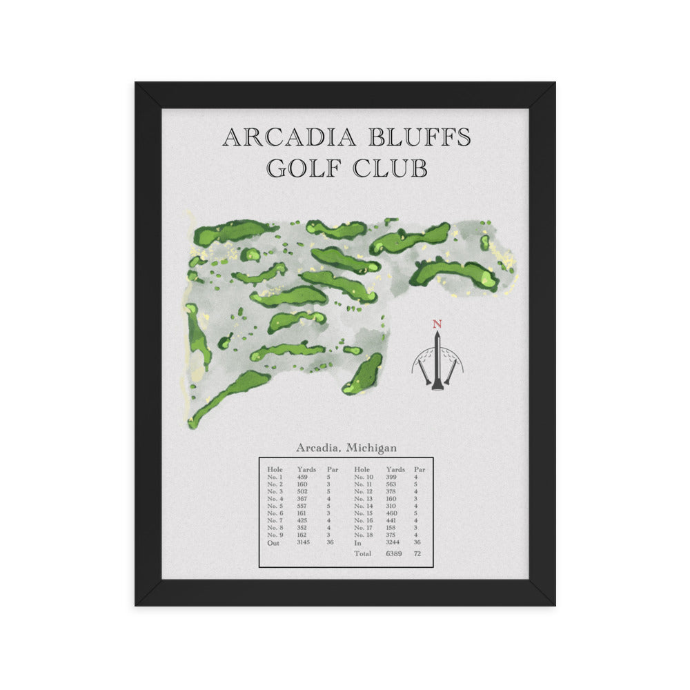 Arcadia Bluffs Golf Club, Michigan - Golf Course Print - PARZ ONLY GOLF PRINTS