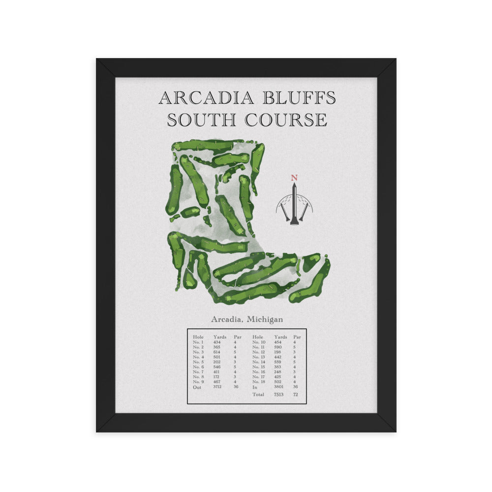 Arcadia Bluffs South Course, Michigan - Golf Course Print - PARZ ONLY GOLF PRINTS