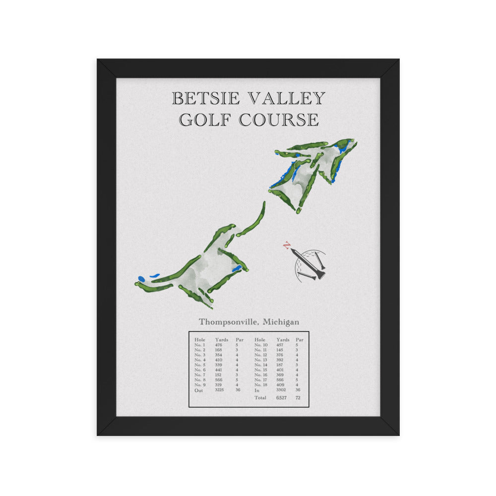 Betsie Valley Golf Course, Michigan - Golf Course Print - PARZ ONLY GOLF PRINTS