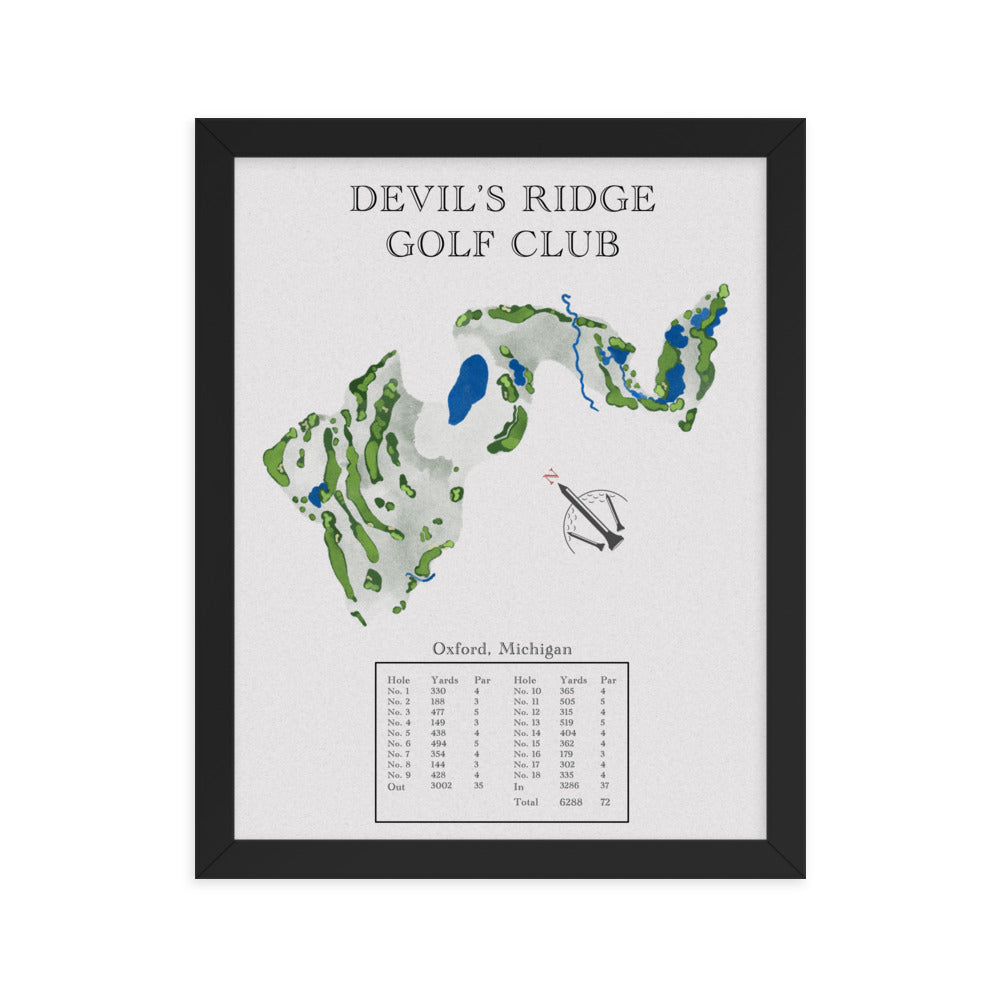 Devil's Ridge Golf Club, Michigan - Golf Course Print - PARZ ONLY GOLF PRINTS