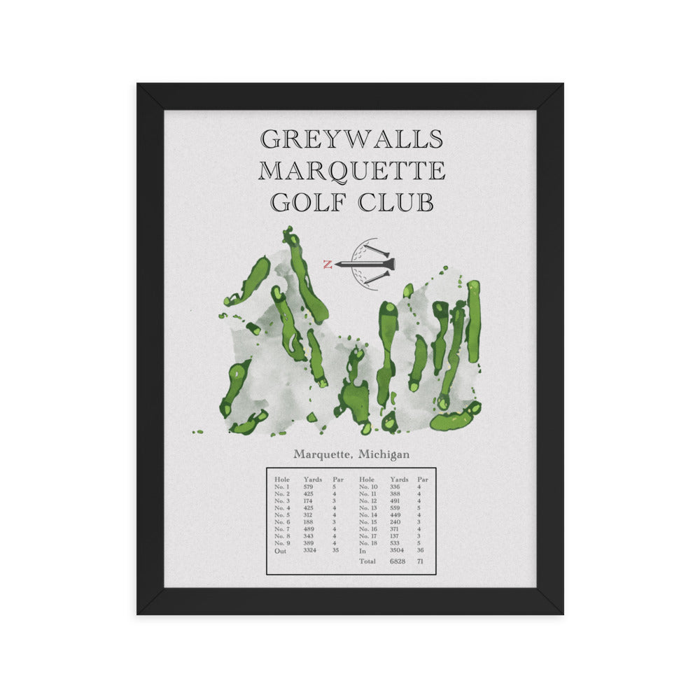 Greywalls Marquette Golf Club, Michigan - Golf Course Print - PARZ ONLY GOLF PRINTS