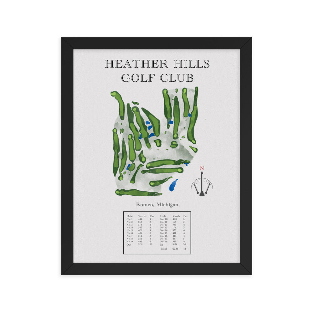 Heather Hills Golf Club, Michigan - Golf Course Print - PARZ ONLY GOLF PRINTS