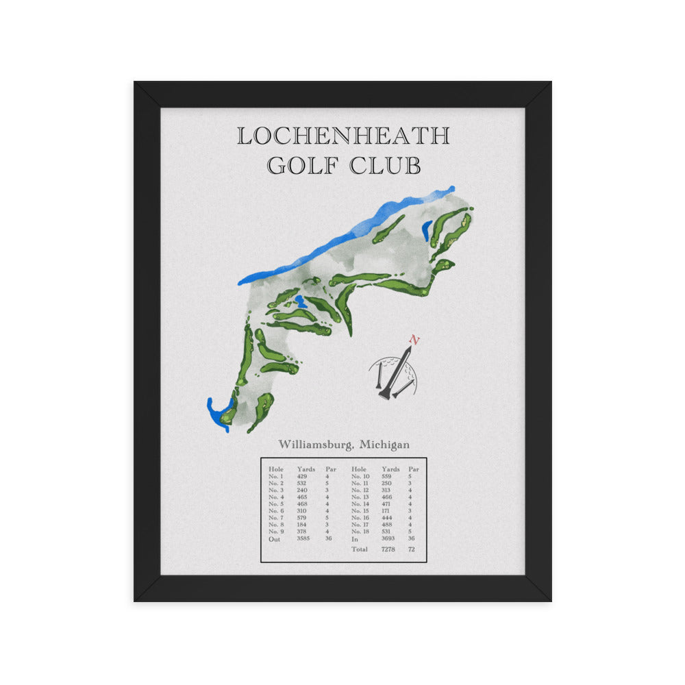 Lochenheath Golf Club, Michigan - Golf Course Print - PARZ ONLY GOLF PRINTS