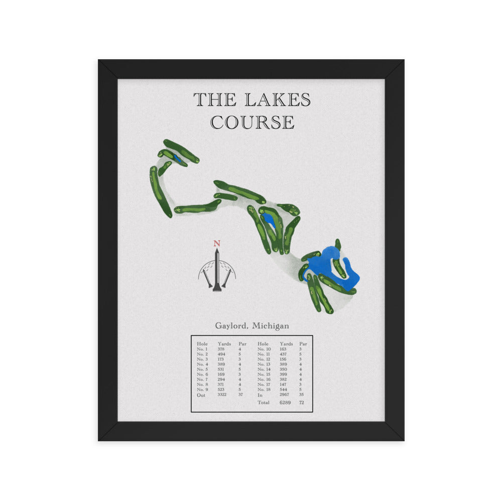 The Lakes Course, Michigan - Golf Course Print - PARZ ONLY GOLF PRINTS