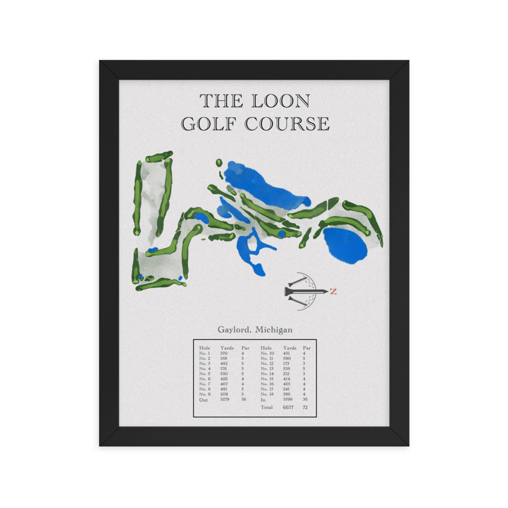 The Loon Golf Course, Michigan - Golf Course Print - PARZ ONLY GOLF PRINTS