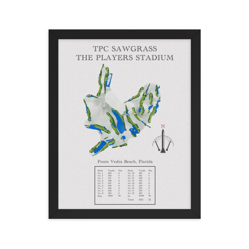 TPC Sawgrass The Players Stadium, Florida - Golf Course Print - PARZ ONLY GOLF PRINTS
