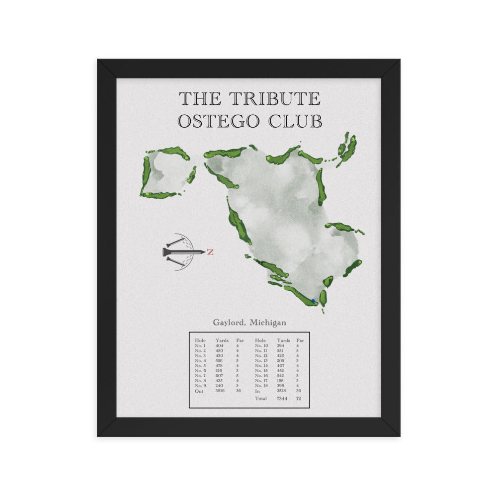 The Tribute Ostego Club, Michigan - Golf Course Print - PARZ ONLY GOLF PRINTS