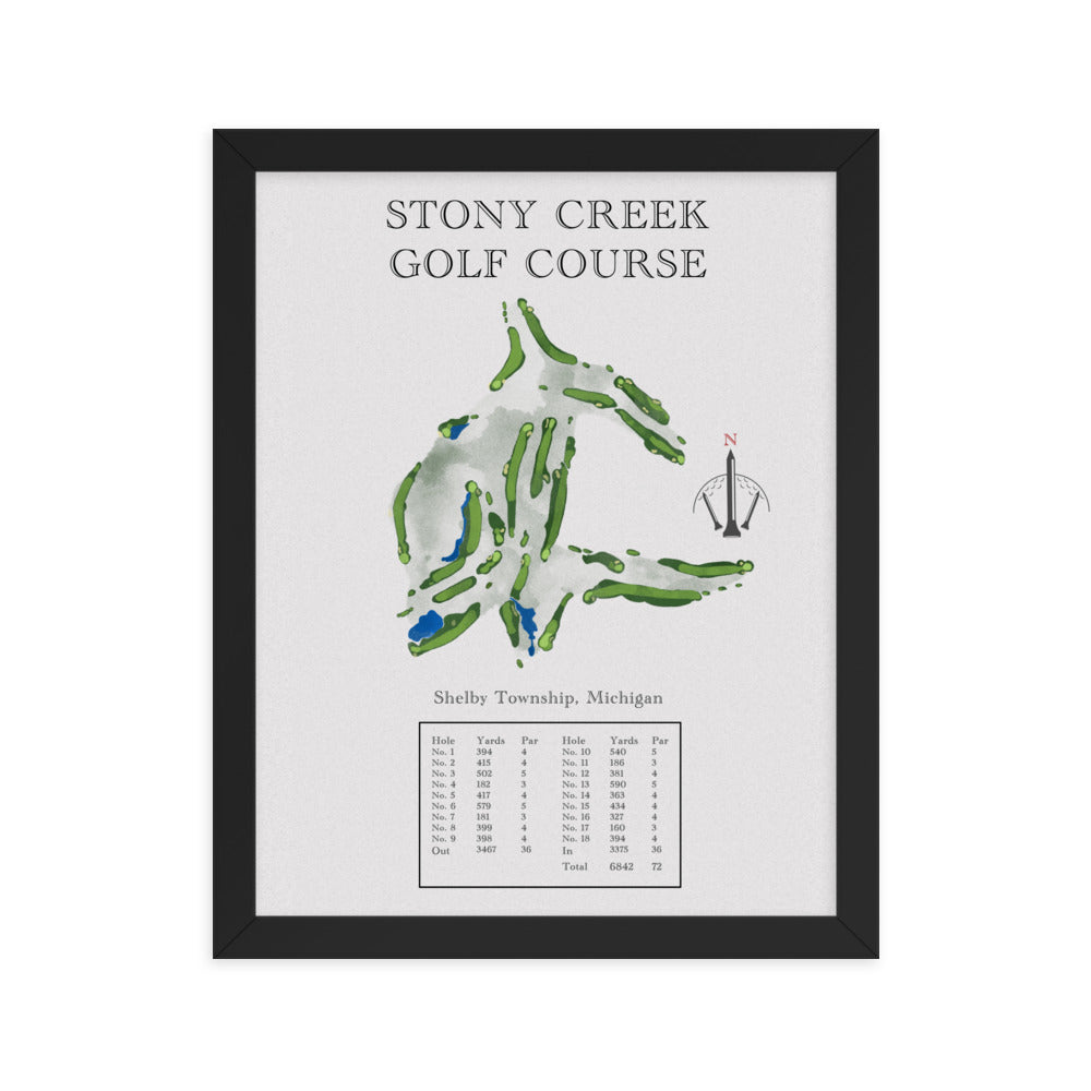 Stony Creek Golf Course, Michigan - Golf Course Print - PARZ ONLY GOLF PRINTS