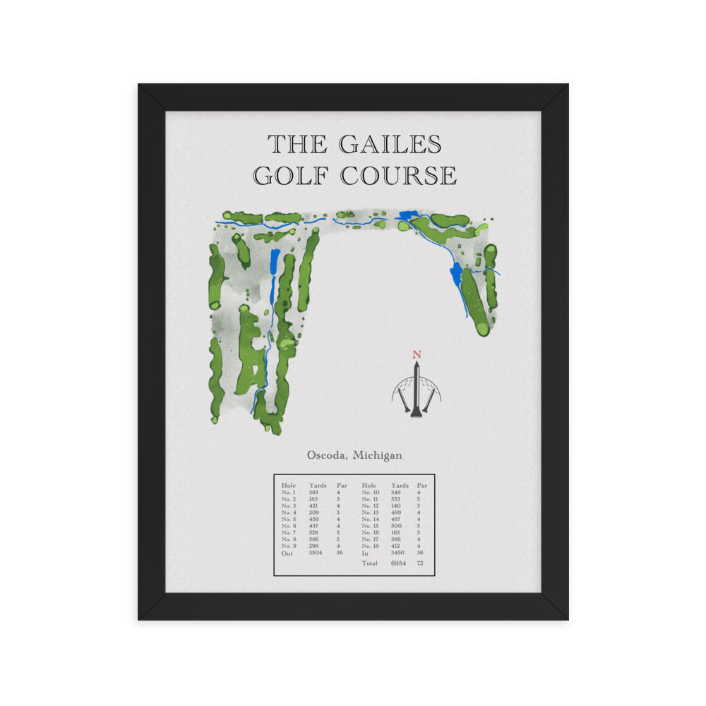 The Gailes Golf Course, Michigan - Golf Course Print - PARZ ONLY GOLF PRINTS