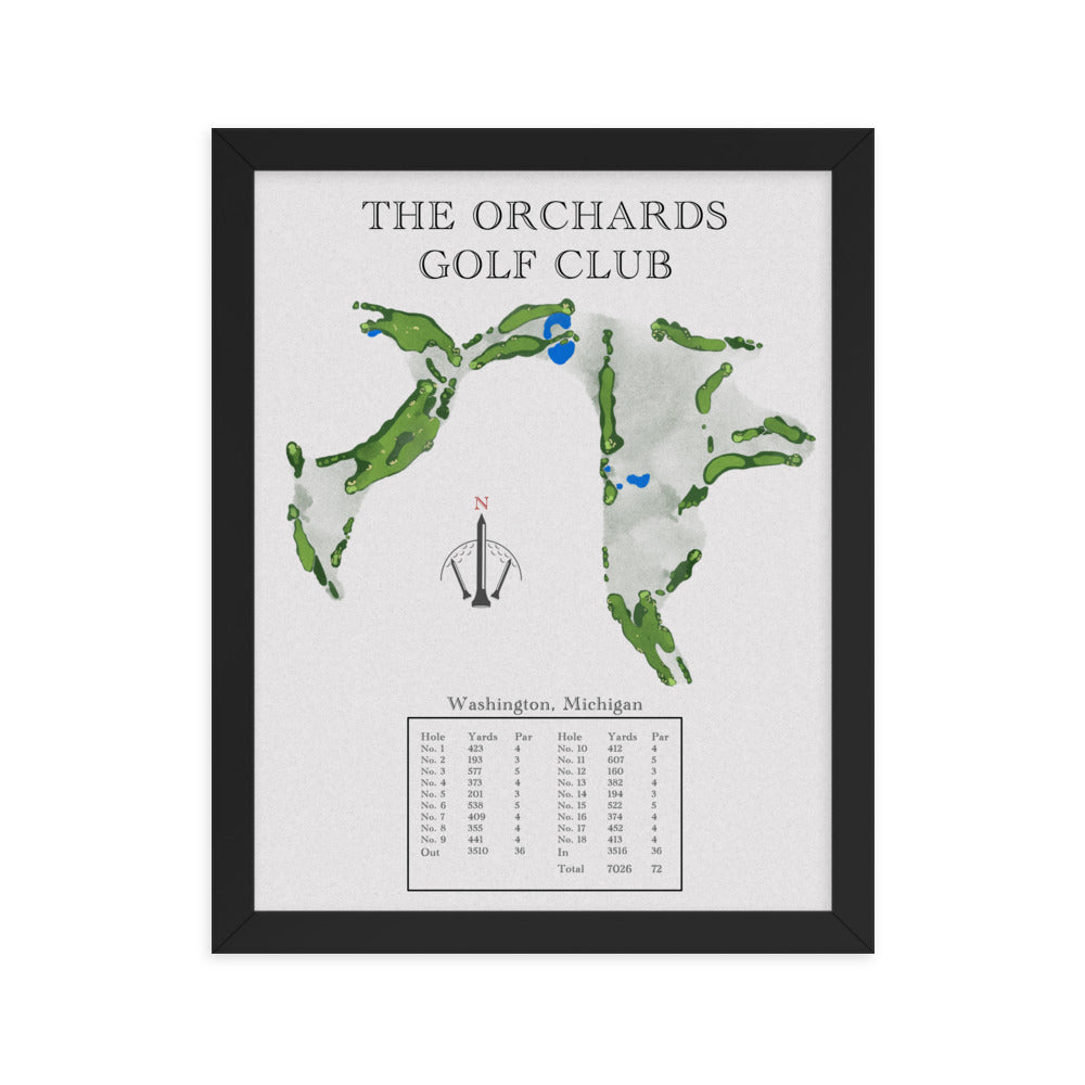 The Orchards Golf Club, Michigan - Golf Course Print - PARZ ONLY GOLF PRINTS