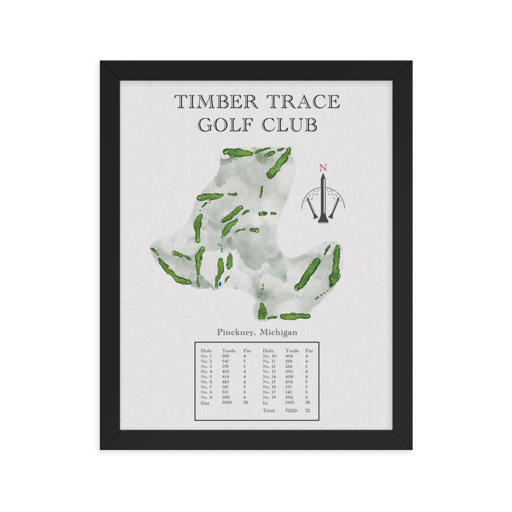 Timber Trace Golf Club, Michigan - Golf Course Print - PARZ ONLY GOLF PRINTS