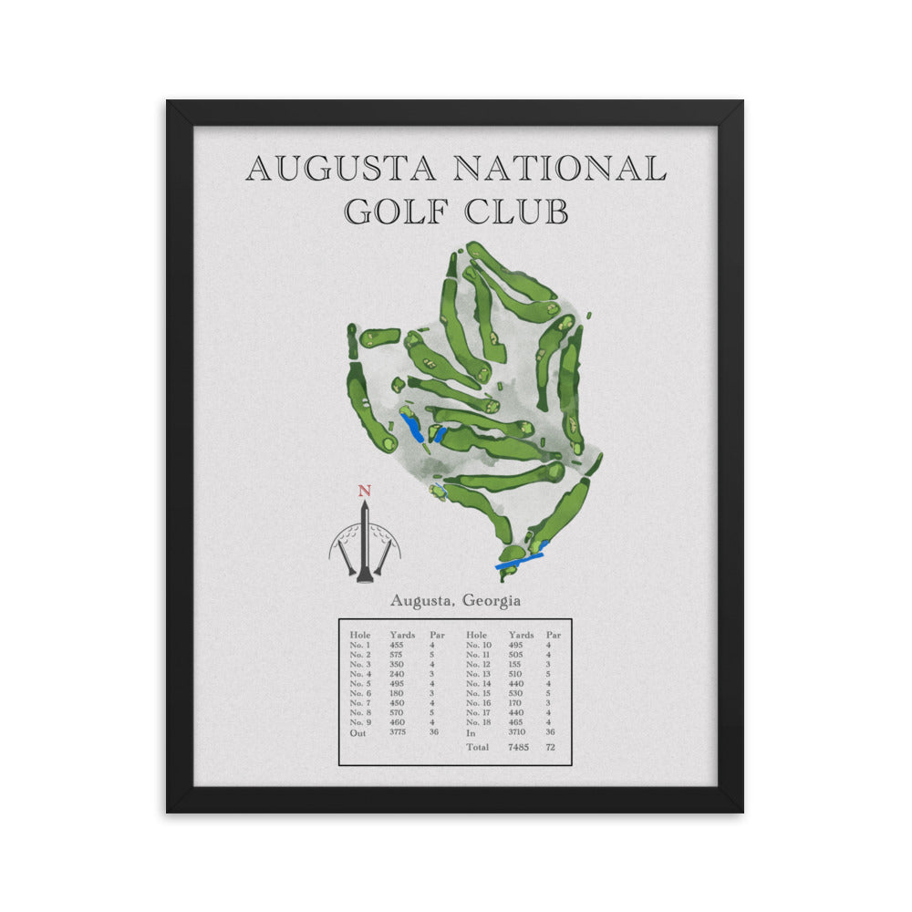 Augusta National Golf Club, Georgia - Golf Course Print - PARZ ONLY GOLF PRINTS