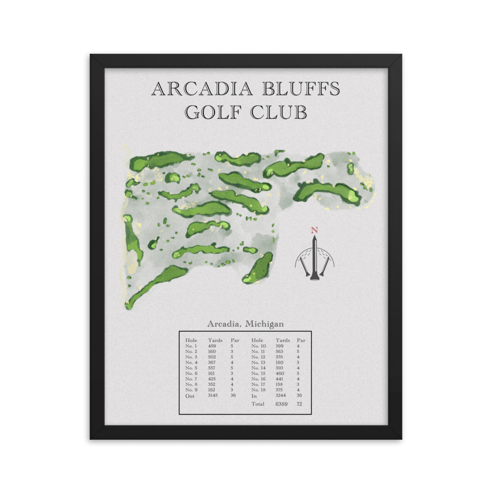 Arcadia Bluffs Golf Club, Michigan - Golf Course Print - PARZ ONLY GOLF PRINTS