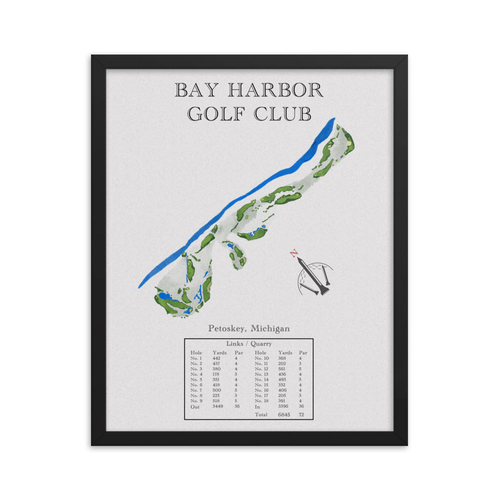 Bay Harbor Golf Club, Michigan - Golf Course Print - PARZ ONLY GOLF PRINTS
