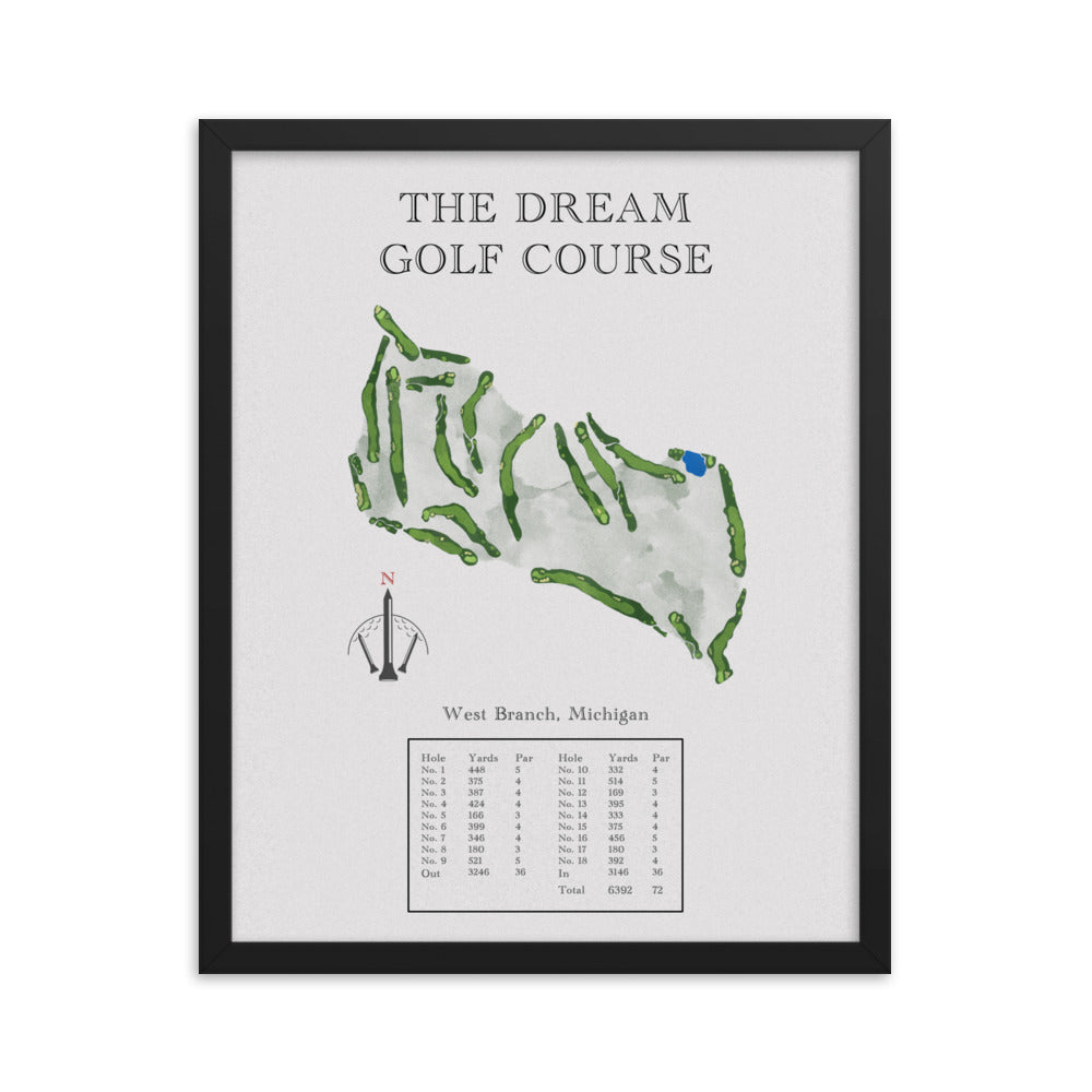 The Dream Golf Course, Michigan - Golf Course Print - PARZ ONLY GOLF PRINTS