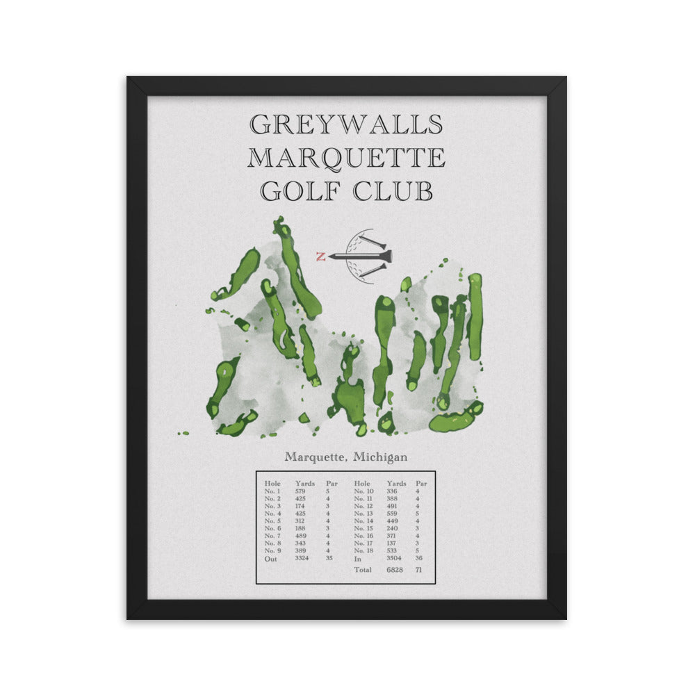Greywalls Marquette Golf Club, Michigan - Golf Course Print - PARZ ONLY GOLF PRINTS