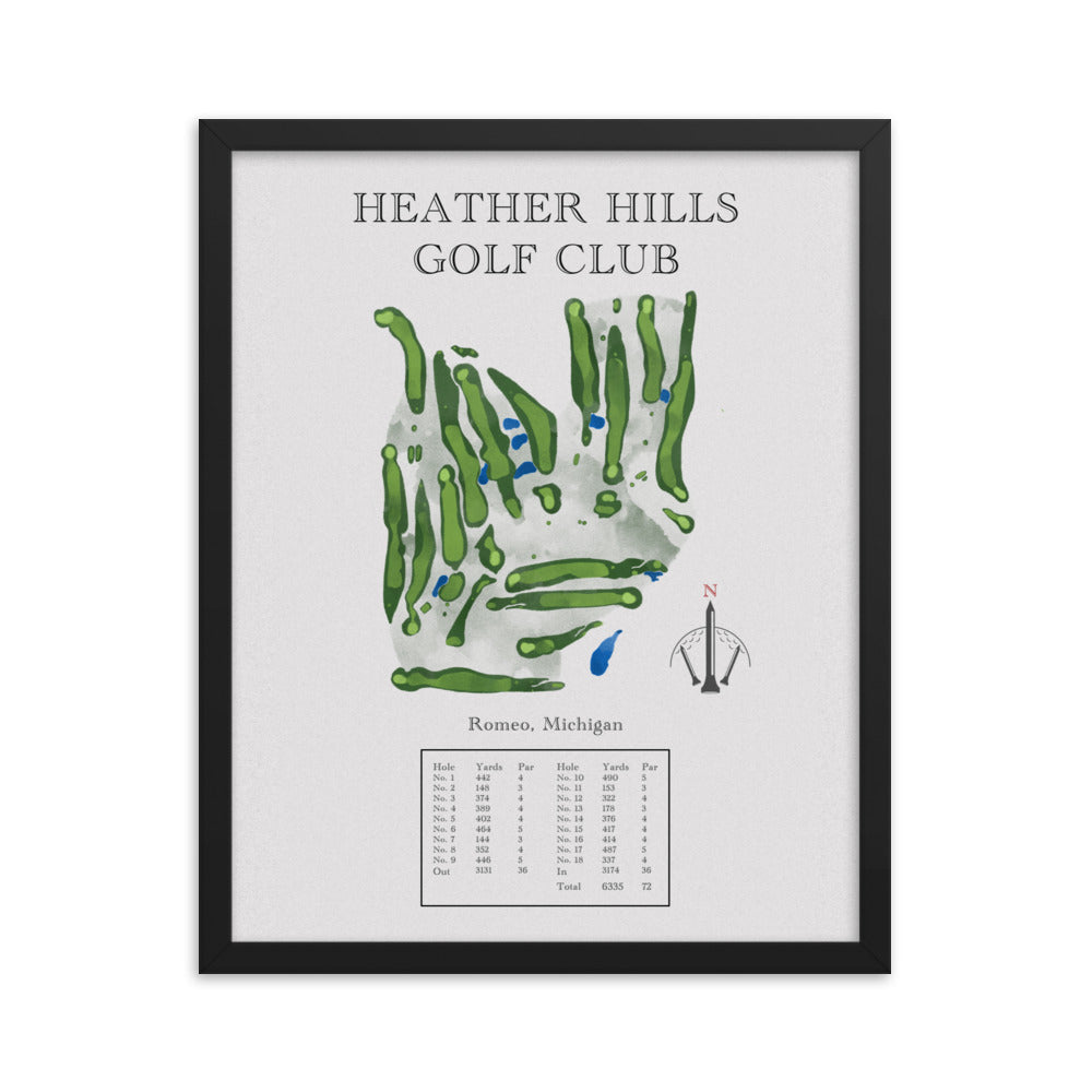 Heather Hills Golf Club, Michigan - Golf Course Print - PARZ ONLY GOLF PRINTS