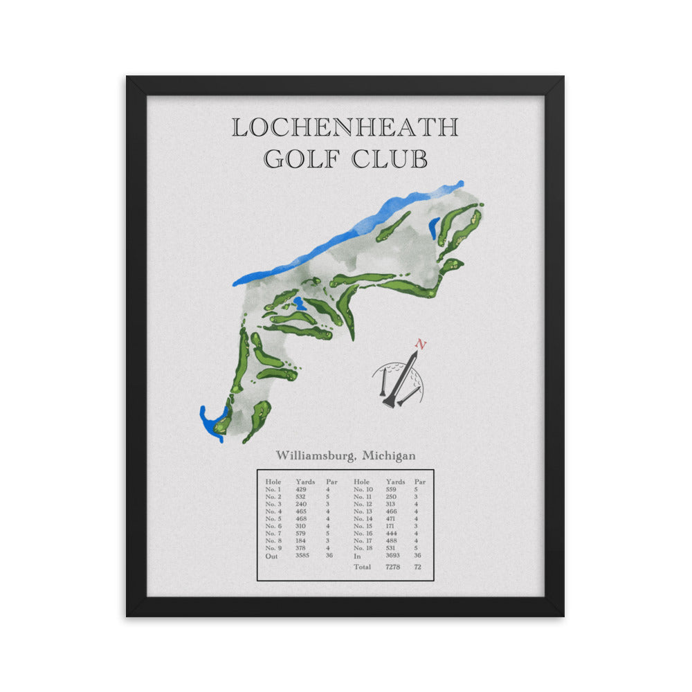 Lochenheath Golf Club, Michigan - Golf Course Print - PARZ ONLY GOLF PRINTS