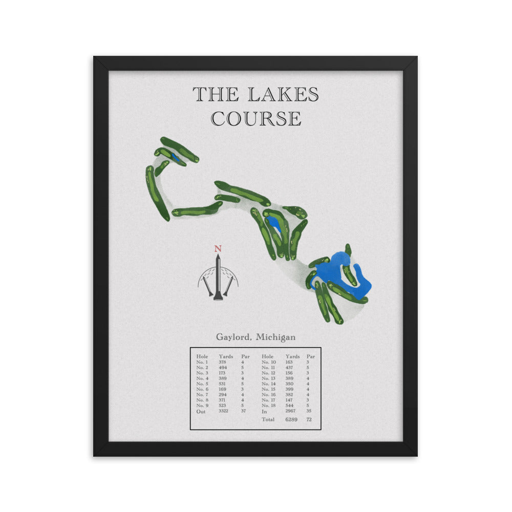 The Lakes Course, Michigan - Golf Course Print - PARZ ONLY GOLF PRINTS