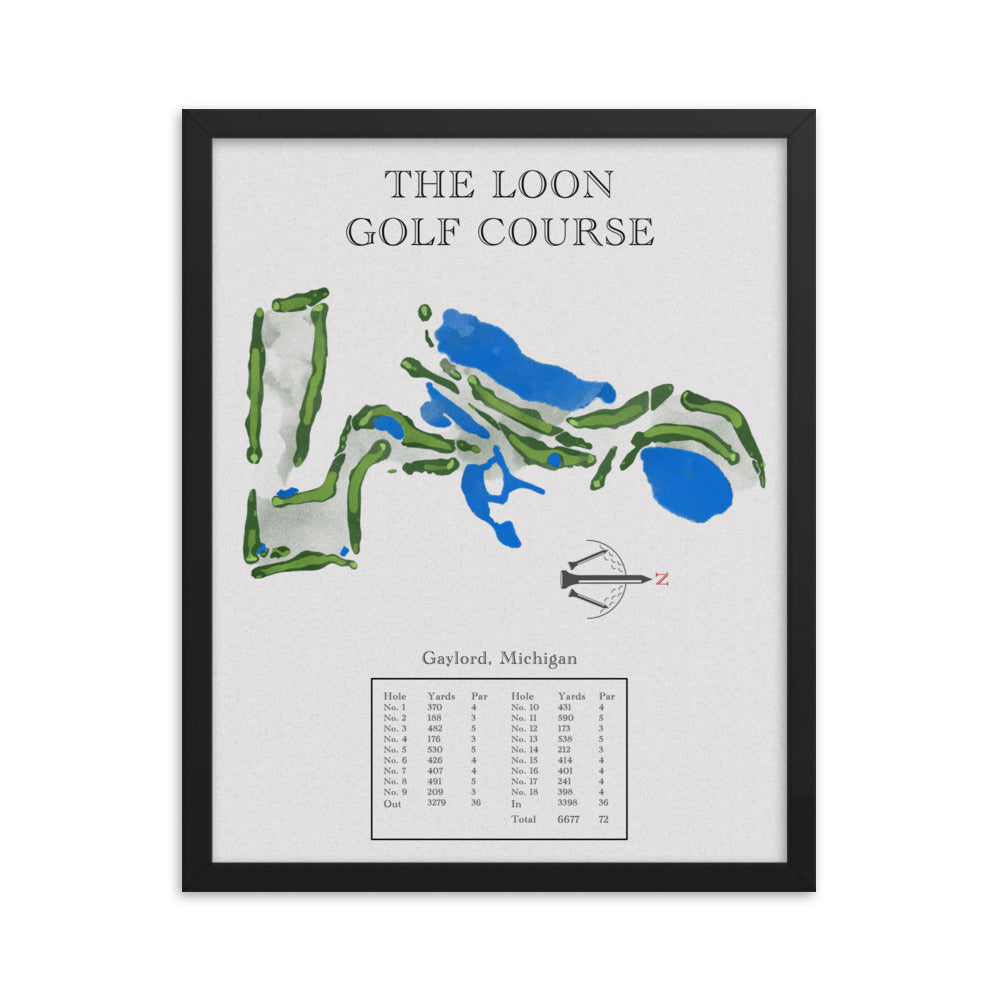 The Loon Golf Course, Michigan - Golf Course Print - PARZ ONLY GOLF PRINTS