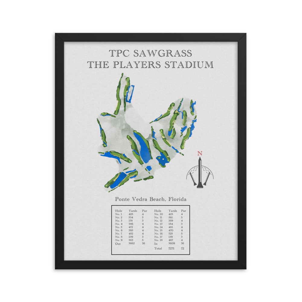 TPC Sawgrass The Players Stadium, Florida - Golf Course Print - PARZ ONLY GOLF PRINTS
