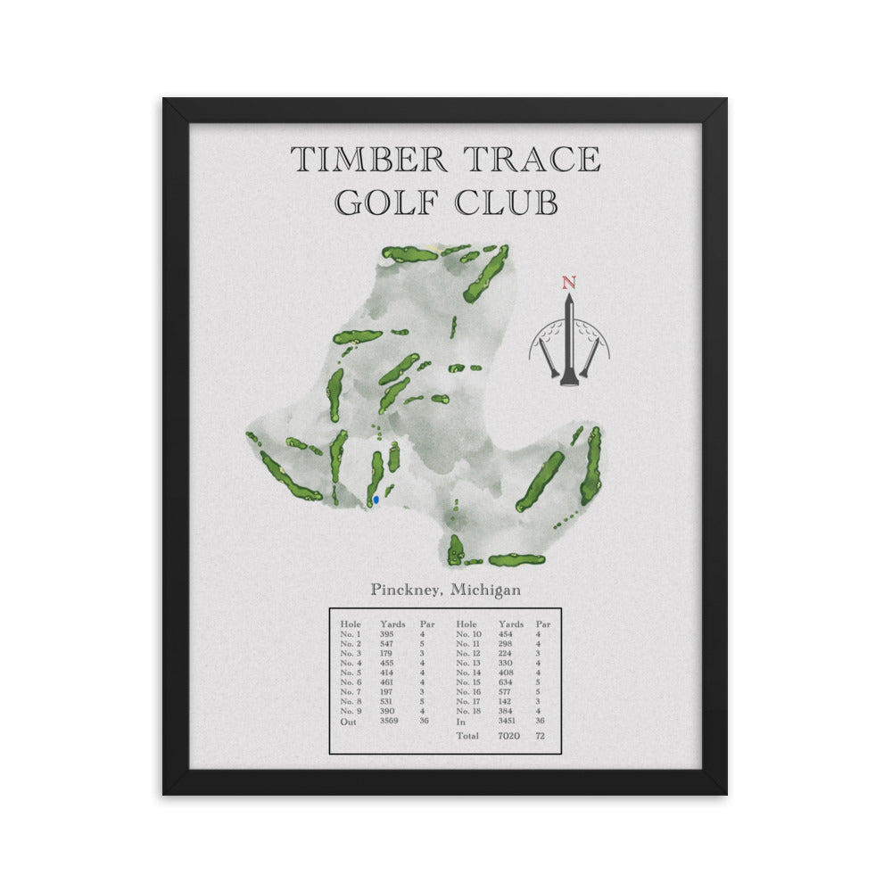 Timber Trace Golf Club, Michigan - Golf Course Print - PARZ ONLY GOLF PRINTS