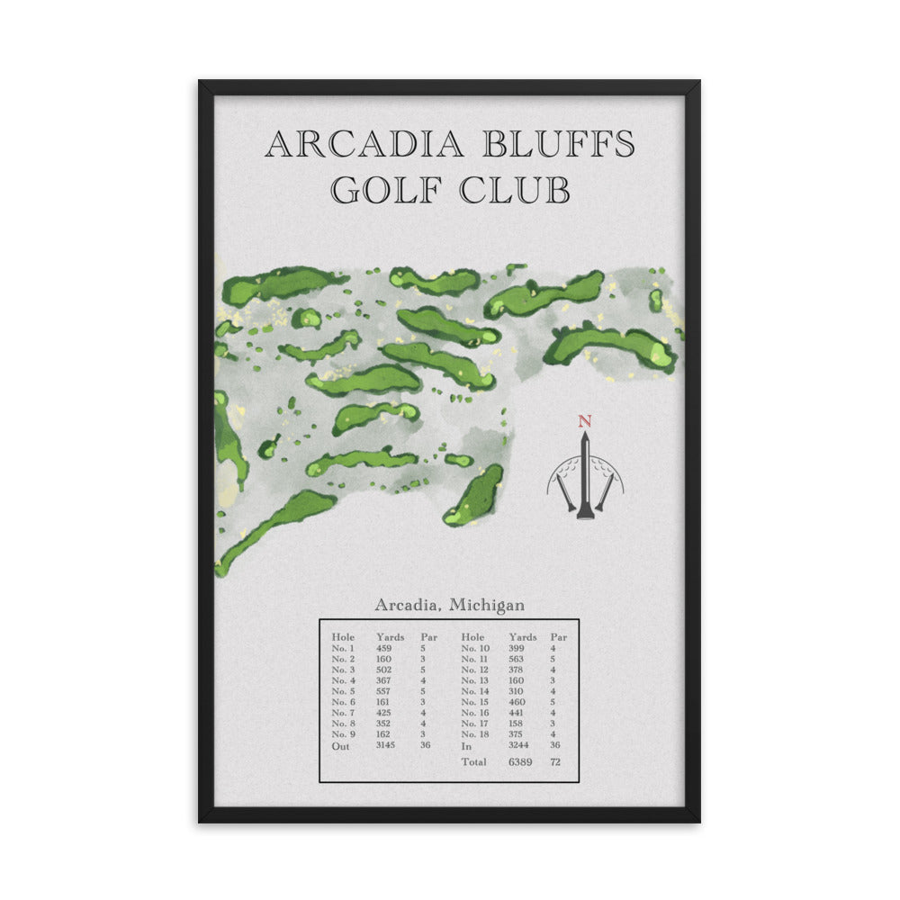 Arcadia Bluffs Golf Club, Michigan - Golf Course Print - PARZ ONLY GOLF PRINTS