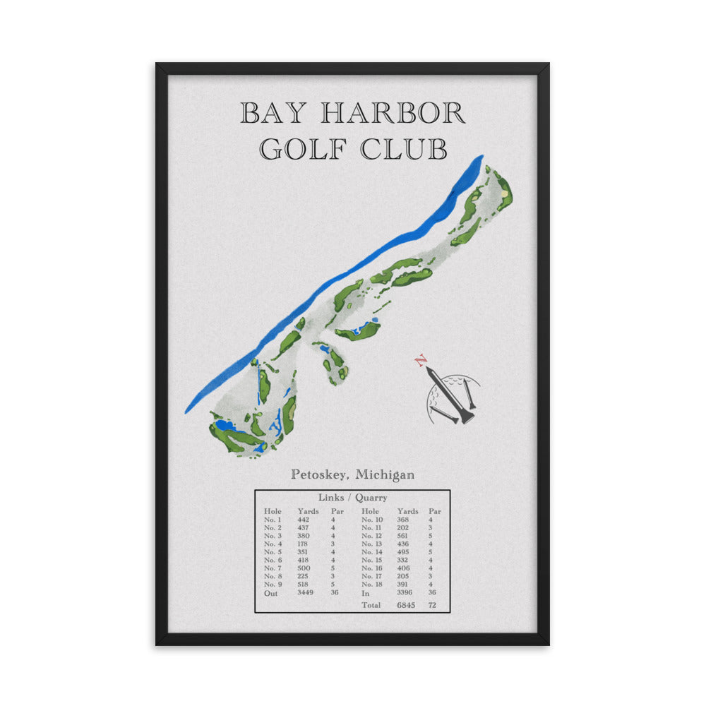 Bay Harbor Golf Club, Michigan - Golf Course Print - PARZ ONLY GOLF PRINTS