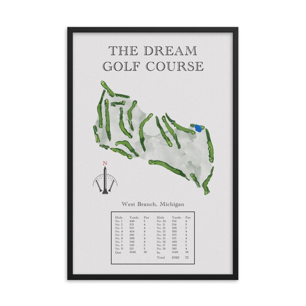 The Dream Golf Course, Michigan - Golf Course Print - PARZ ONLY GOLF PRINTS