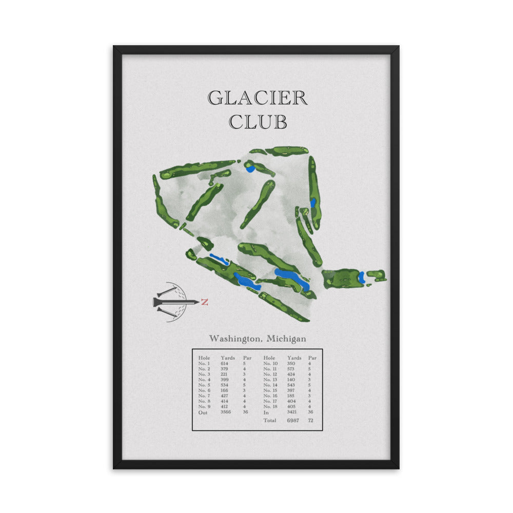 Glacier Club, Michigan - Golf Course Print - PARZ ONLY GOLF PRINTS