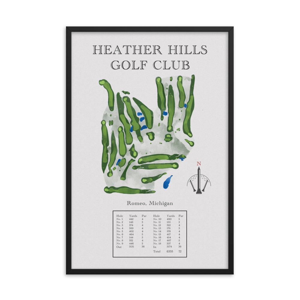Heather Hills Golf Club, Michigan - Golf Course Print - PARZ ONLY GOLF PRINTS
