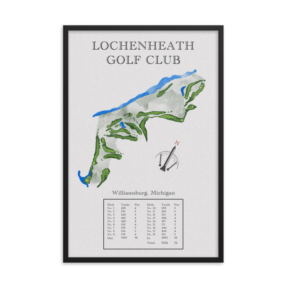 Lochenheath Golf Club, Michigan - Golf Course Print - PARZ ONLY GOLF PRINTS