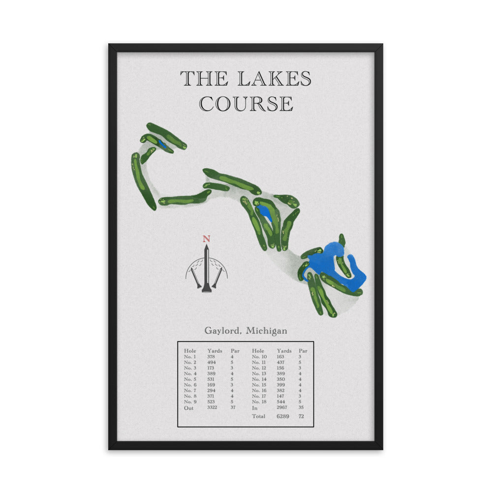 The Lakes Course, Michigan - Golf Course Print - PARZ ONLY GOLF PRINTS