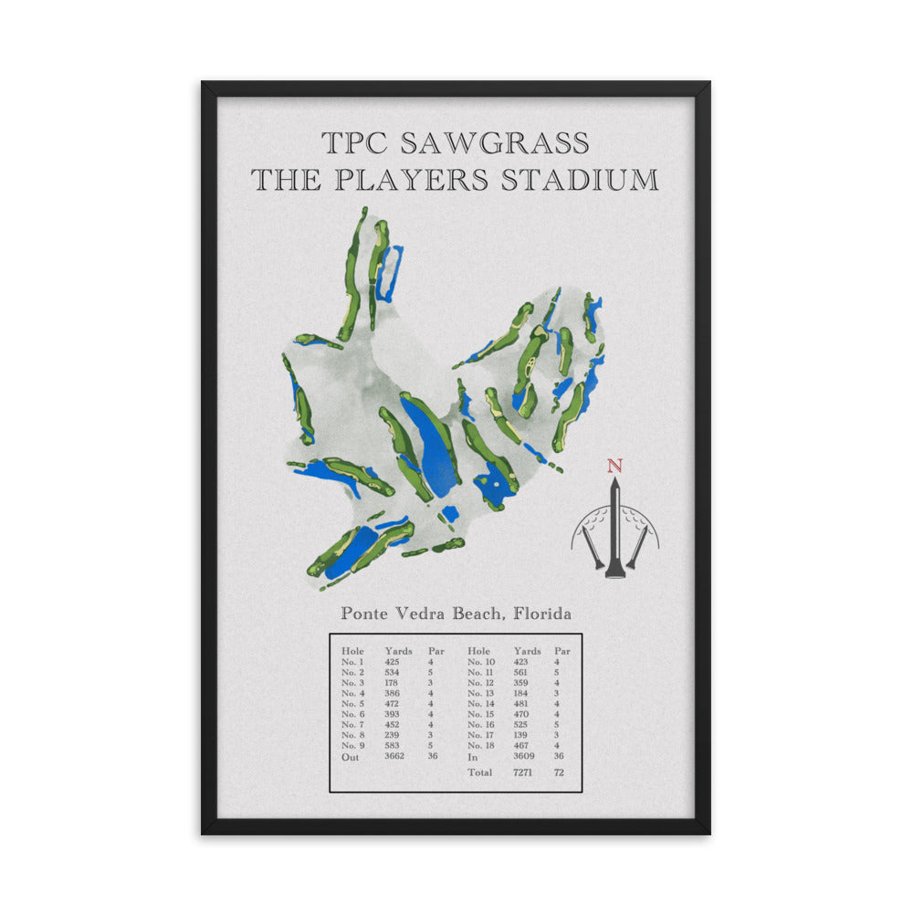 TPC Sawgrass The Players Stadium, Florida - Golf Course Print - PARZ ONLY GOLF PRINTS