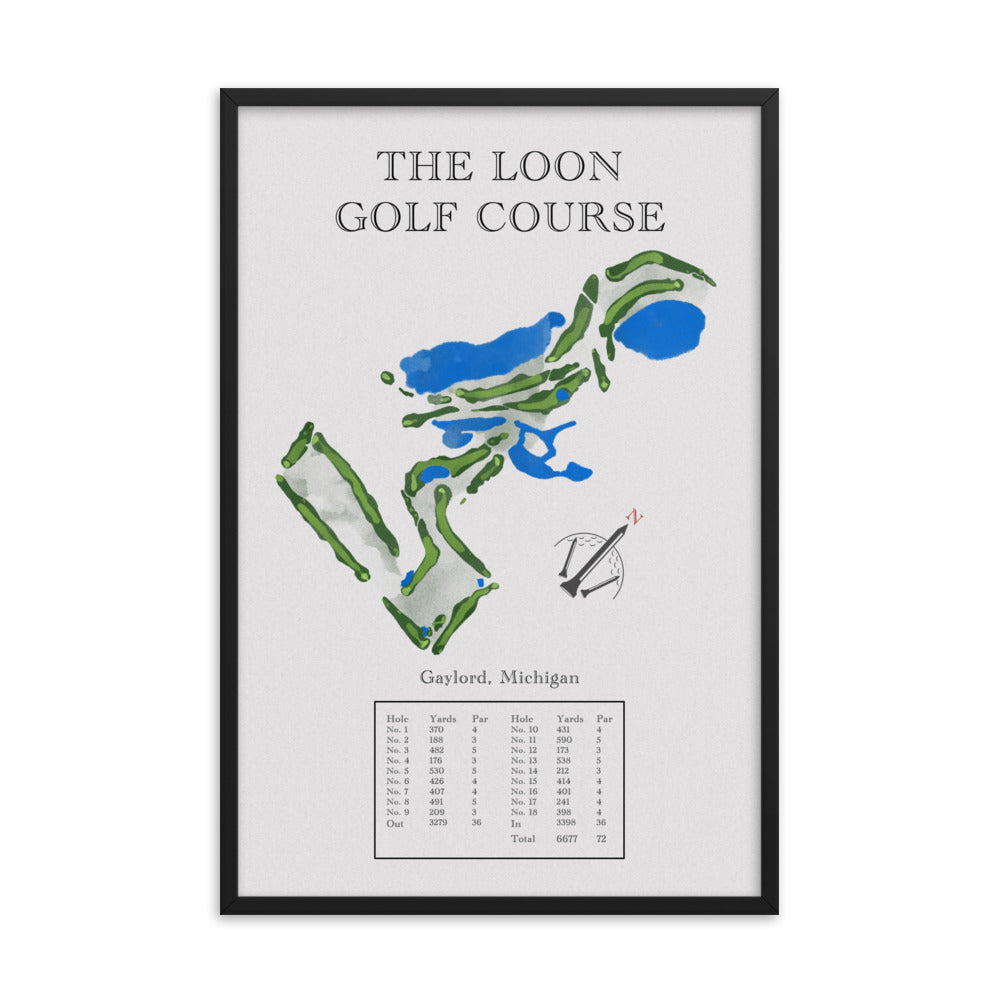 The Loon Golf Course, Michigan - Golf Course Print - PARZ ONLY GOLF PRINTS