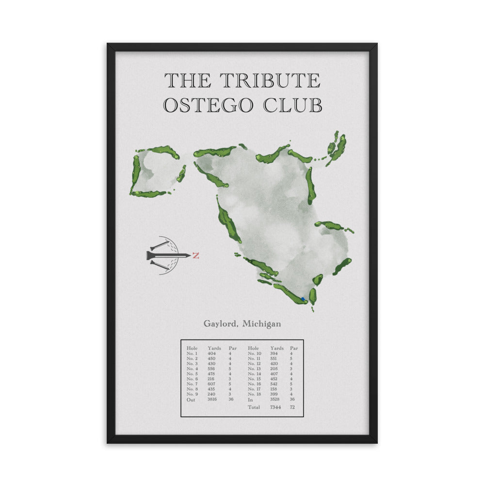 The Tribute Ostego Club, Michigan - Golf Course Print - PARZ ONLY GOLF PRINTS