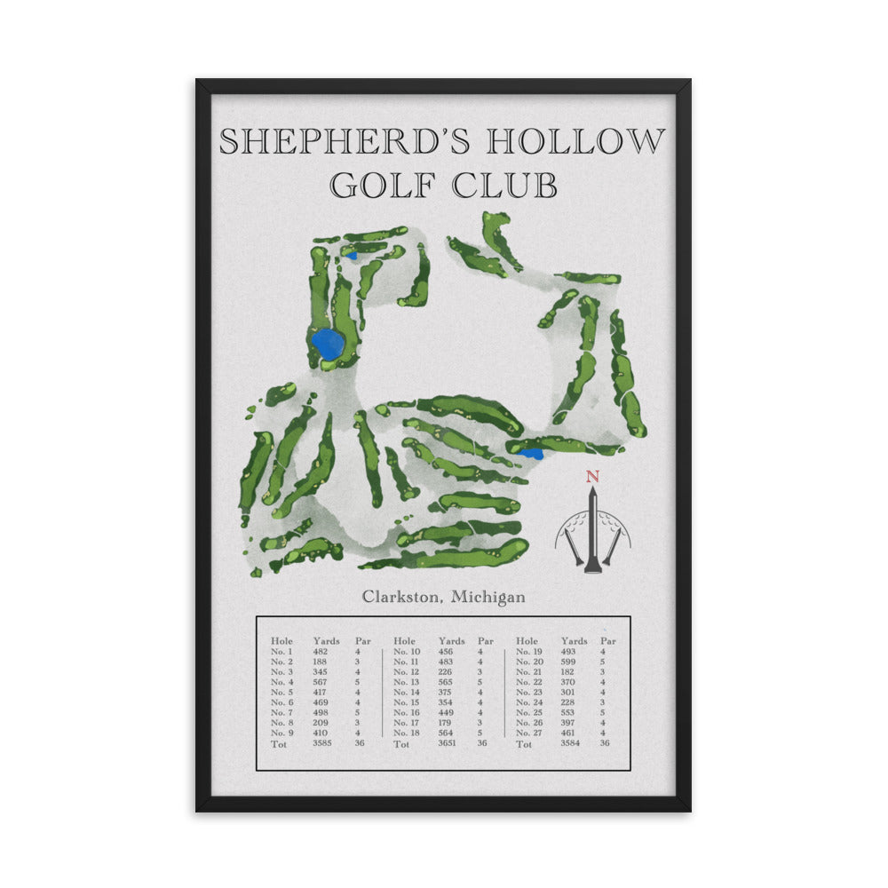 Shepherd's Hollow Golf Club, Michigan - Golf Course Print - PARZ ONLY GOLF PRINTS