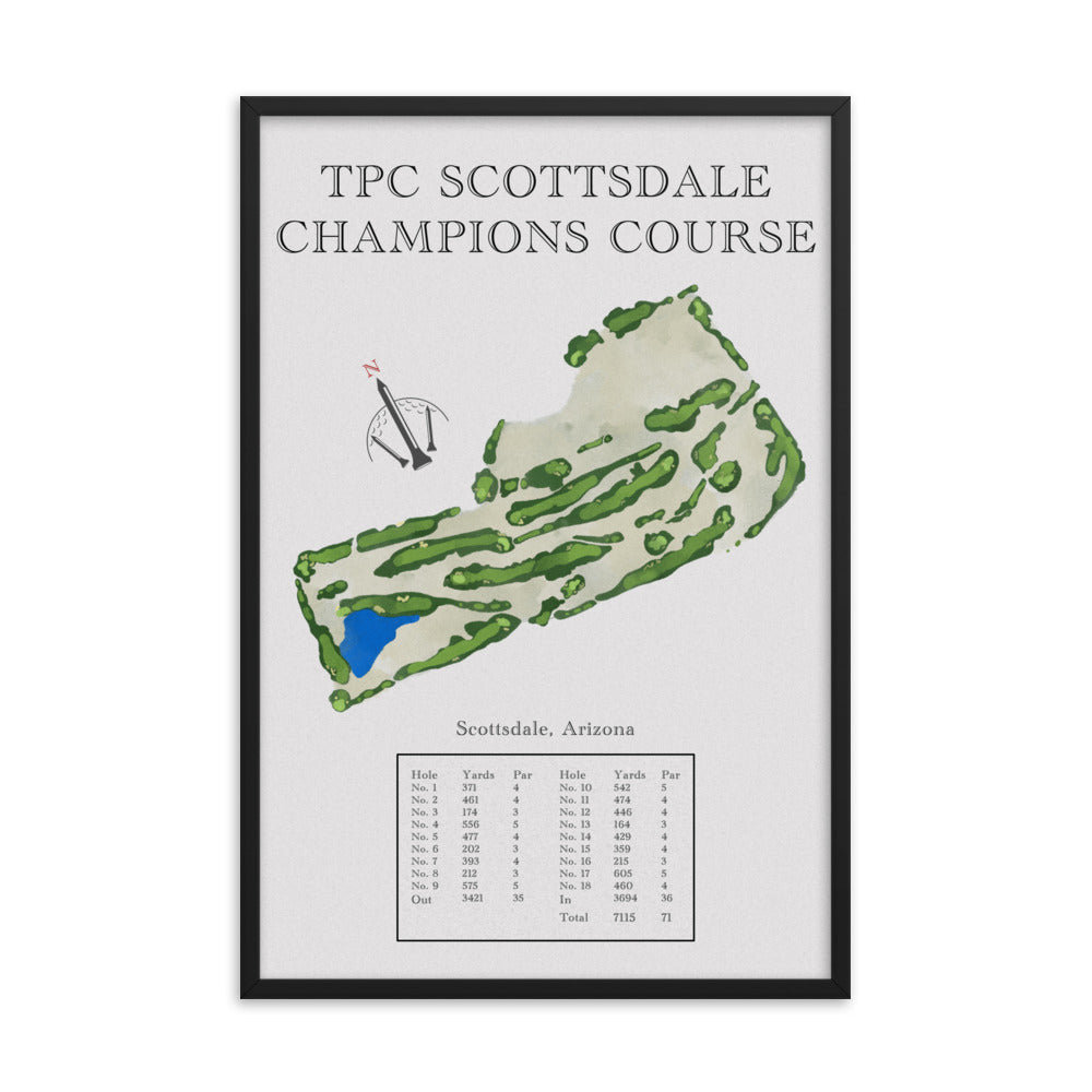 TPC Scottsdale Champions Course, Arizona - Golf Course Print - PARZ ONLY GOLF PRINTS