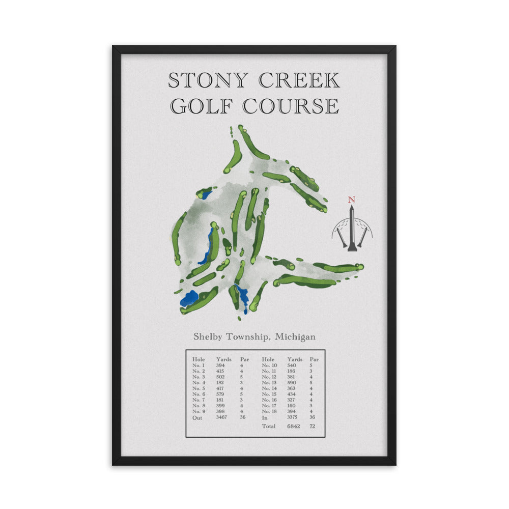 Stony Creek Golf Course, Michigan - Golf Course Print - PARZ ONLY GOLF PRINTS