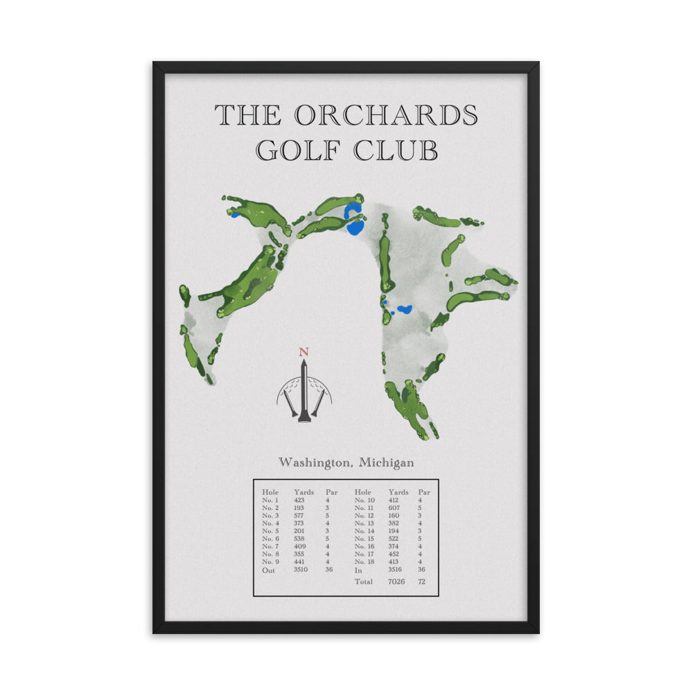 The Orchards Golf Club, Michigan - Golf Course Print - PARZ ONLY GOLF PRINTS