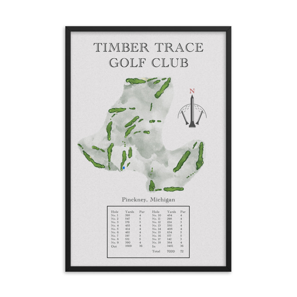 Timber Trace Golf Club, Michigan - Golf Course Print - PARZ ONLY GOLF PRINTS