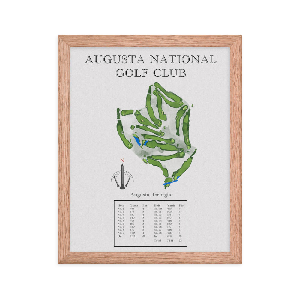 Augusta National Golf Club, Georgia - Golf Course Print - PARZ ONLY GOLF PRINTS