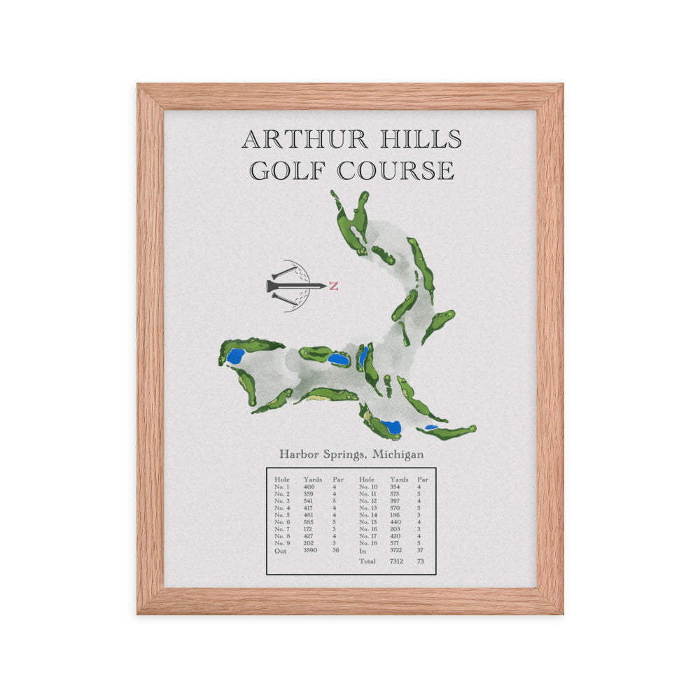 Arthur Hills Golf Course, Michigan - Golf Course Print - PARZ ONLY GOLF PRINTS