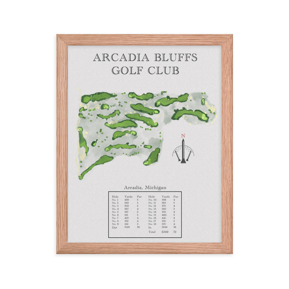 Arcadia Bluffs Golf Club, Michigan - Golf Course Print - PARZ ONLY GOLF PRINTS