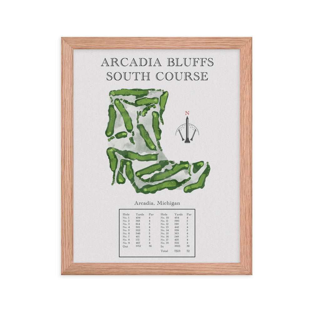 Arcadia Bluffs South Course, Michigan - Golf Course Print - PARZ ONLY GOLF PRINTS