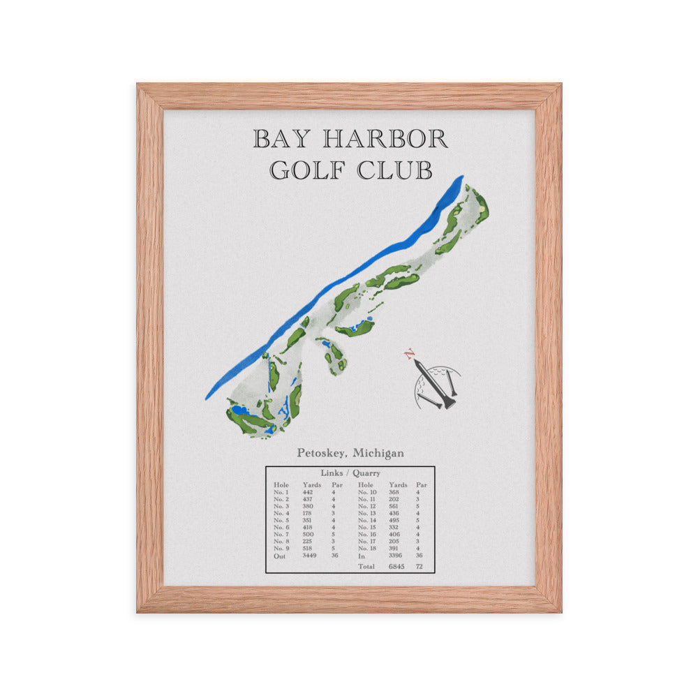 Bay Harbor Golf Club, Michigan - Golf Course Print - PARZ ONLY GOLF PRINTS