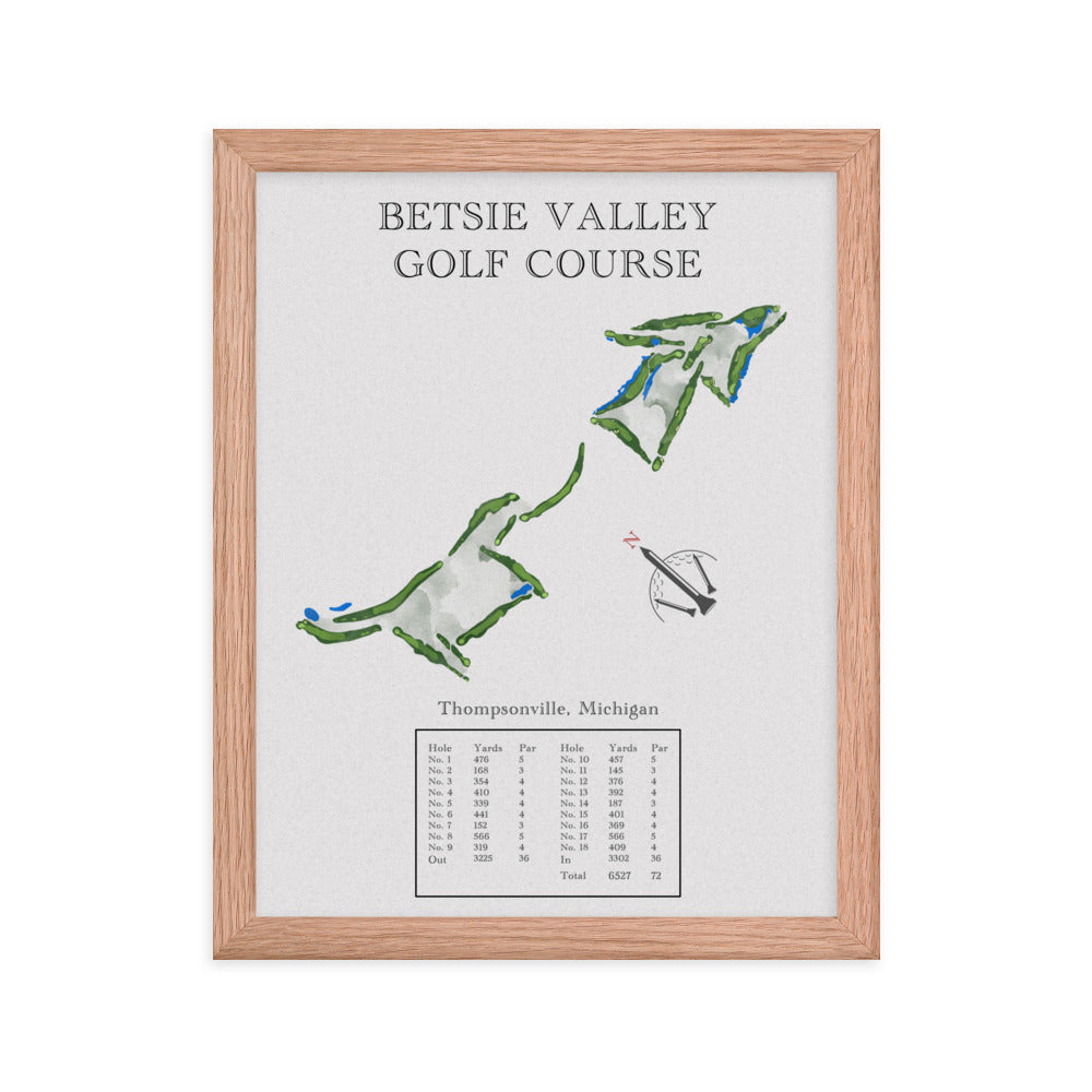 Betsie Valley Golf Course, Michigan - Golf Course Print - PARZ ONLY GOLF PRINTS