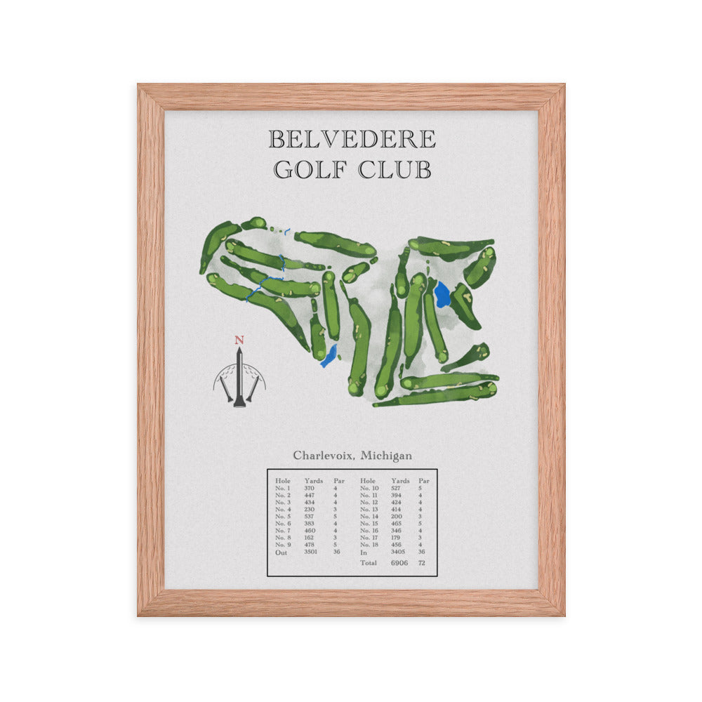 Belvedere Golf Club, Michigan - Golf Course Print - PARZ ONLY GOLF PRINTS