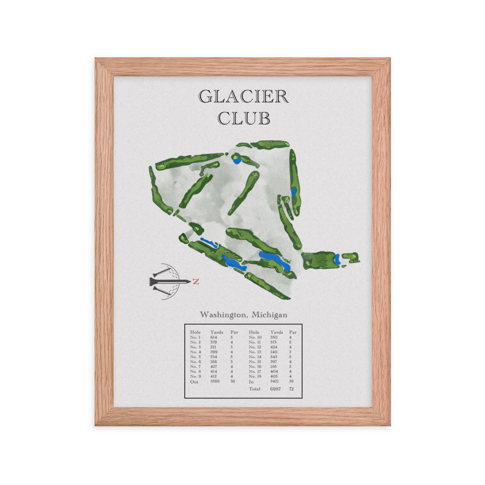 Glacier Club, Michigan - Golf Course Print - PARZ ONLY GOLF PRINTS