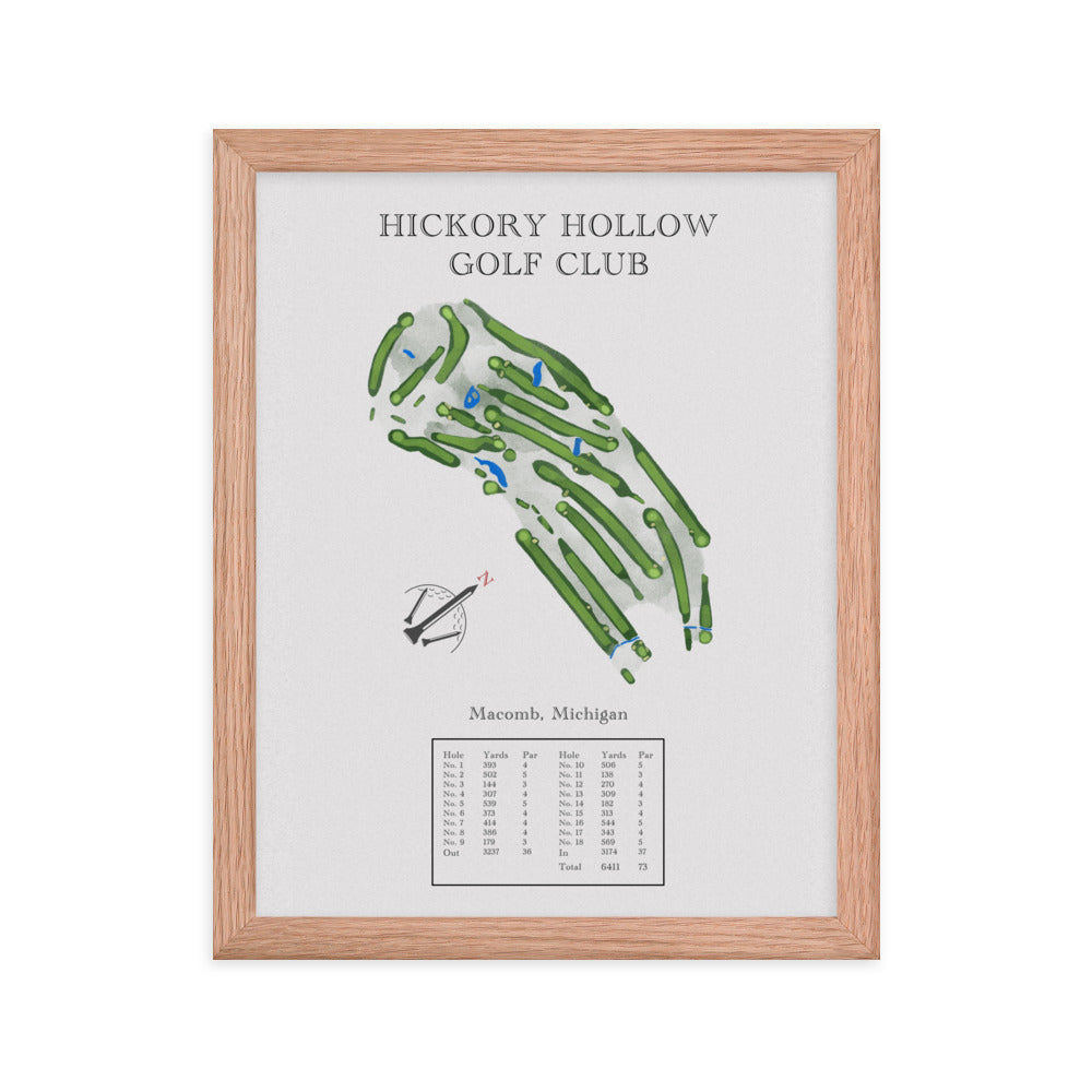 Hickory Hollow Golf Club, Michigan - Golf Course Print - PARZ ONLY GOLF PRINTS